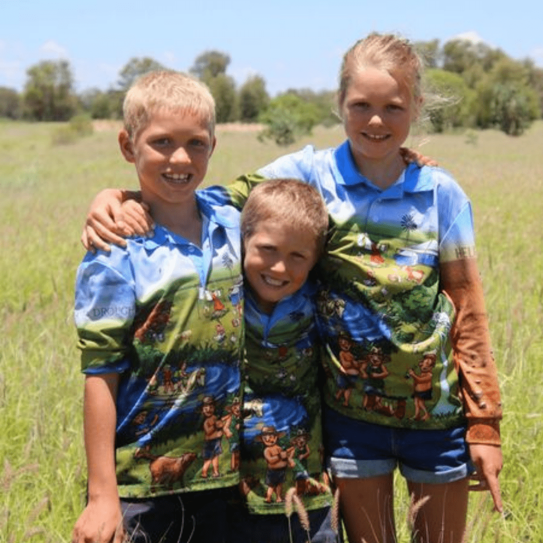 Kids Break the Drought Fishing Shirts Pure Dust